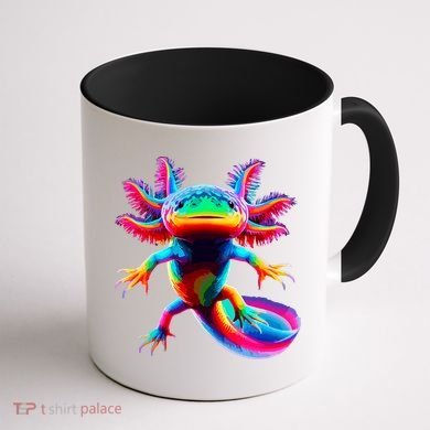 Axolotl Beautiful Colorful Axolotl Coffee Mug back