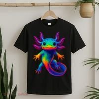 Axolotl Beautiful Colorful Kawaii Axolot T-Shirt thumb 2