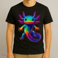 Axolotl Beautiful Colorful Kawaii Axolot T-Shirt thumb 3