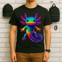 Axolotl Beautiful Colorful Kawaii Axolot T-Shirt thumb 6