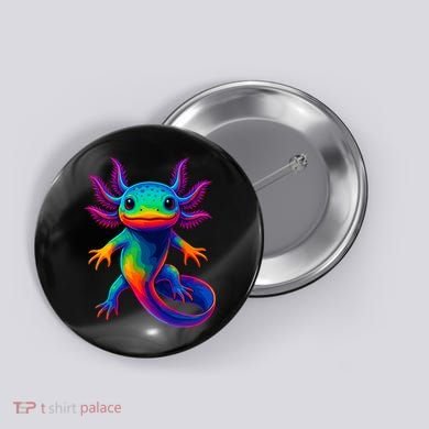 Axolotl Beautiful Colorful Kawaii Axolot Button