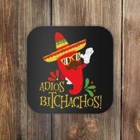 Adios Bitchachos Cinco De Mayo Mexican Chili Peppers Coaster thumb 0