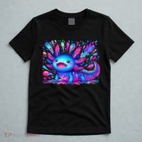 Axolotl Beautiful Colorful Art Axolotl T-Shirt thumb 5