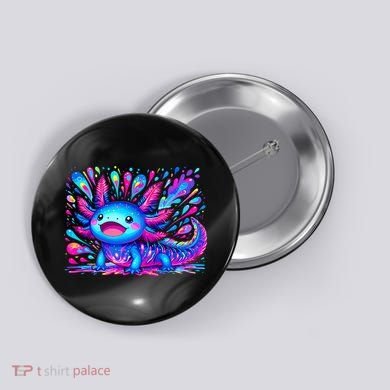 Axolotl Beautiful Colorful Art Axolotl Button