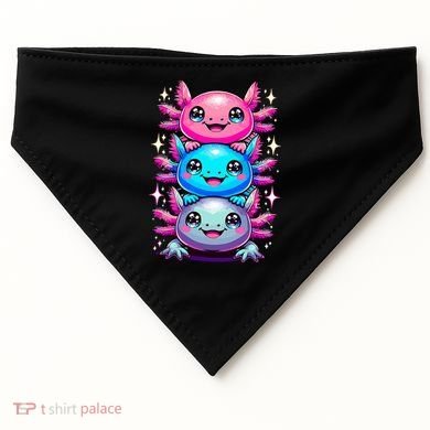 Axolotl Beautiful Colorful Art Axolotls USA-Made Doggie Bandana