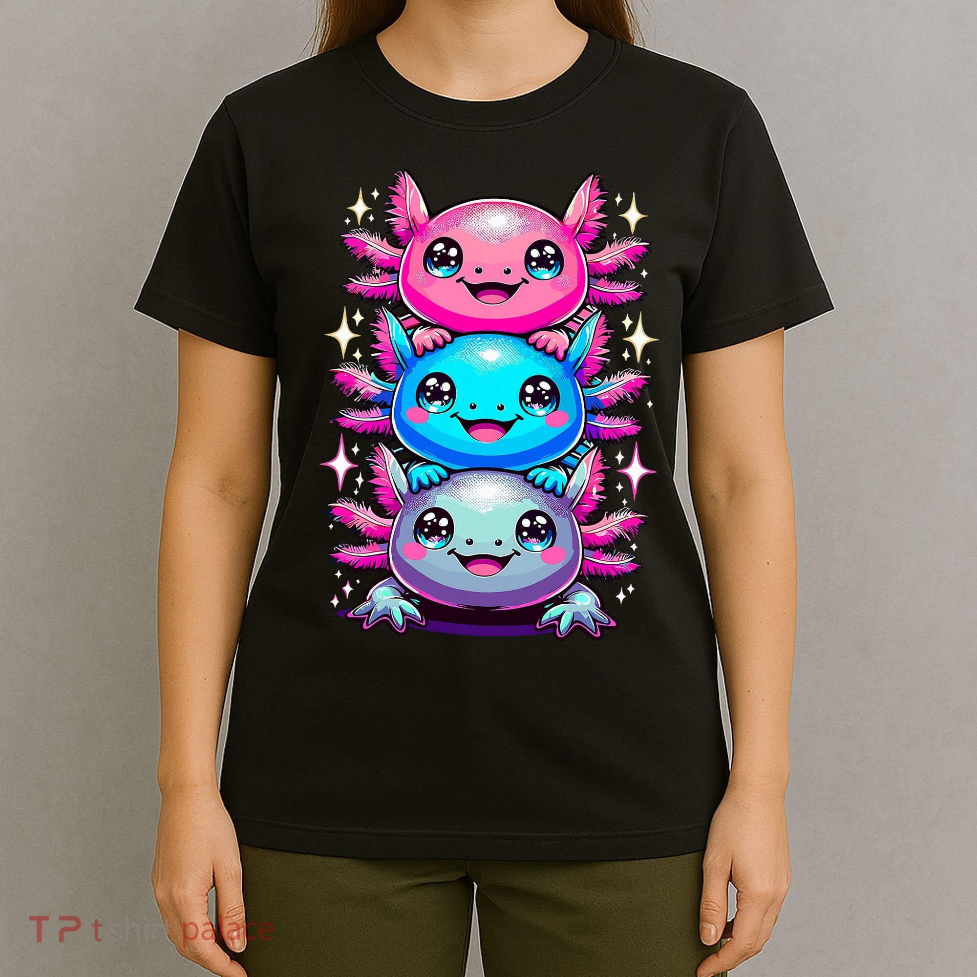 Axolotl Beautiful Colorful Art Axolotls T-Shirt