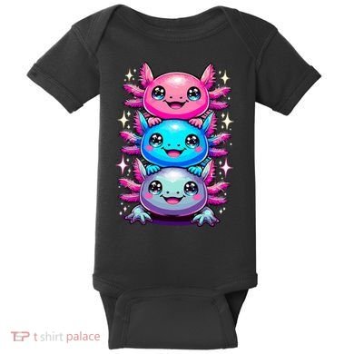 Axolotl Beautiful Colorful Art Axolotls Baby Bodysuit