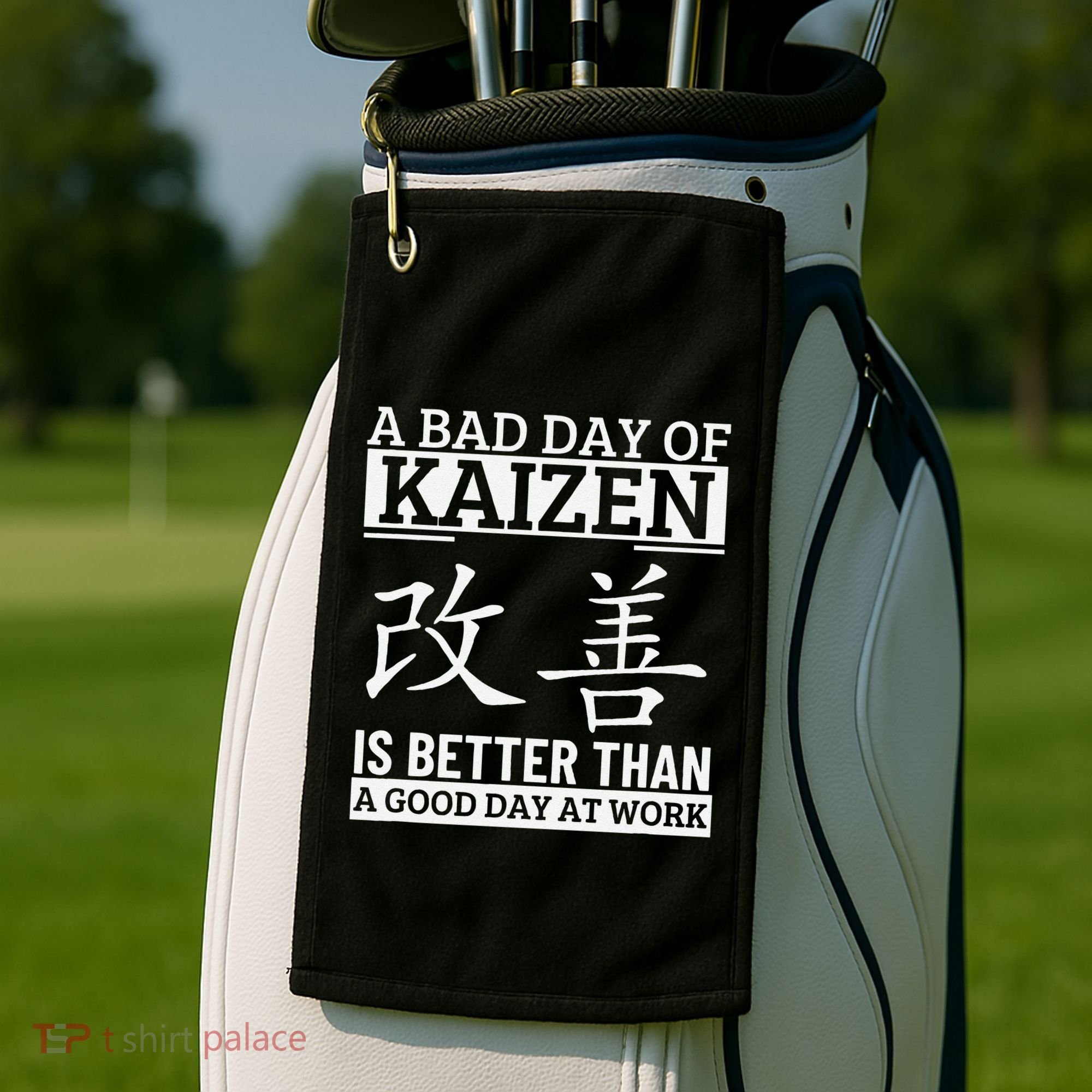 A Bad Day Of Kaizen Funny Japanese Kaizen Golf Towel