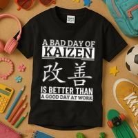 A Bad Day Of Kaizen Funny Japanese Kaizen Kids T-Shirt thumb 3