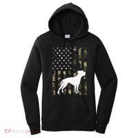 American Bulldog Dog Dad Mom Camouflage Usa Flag Great Gift Women's Hoodie thumb 0