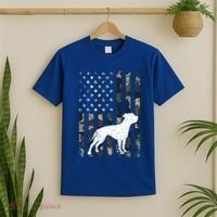 American Bulldog Dog Dad Mom Camouflage Usa Flag Great Gift T-Shirt thumb 2