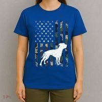American Bulldog Dog Dad Mom Camouflage Usa Flag Great Gift T-Shirt thumb 4