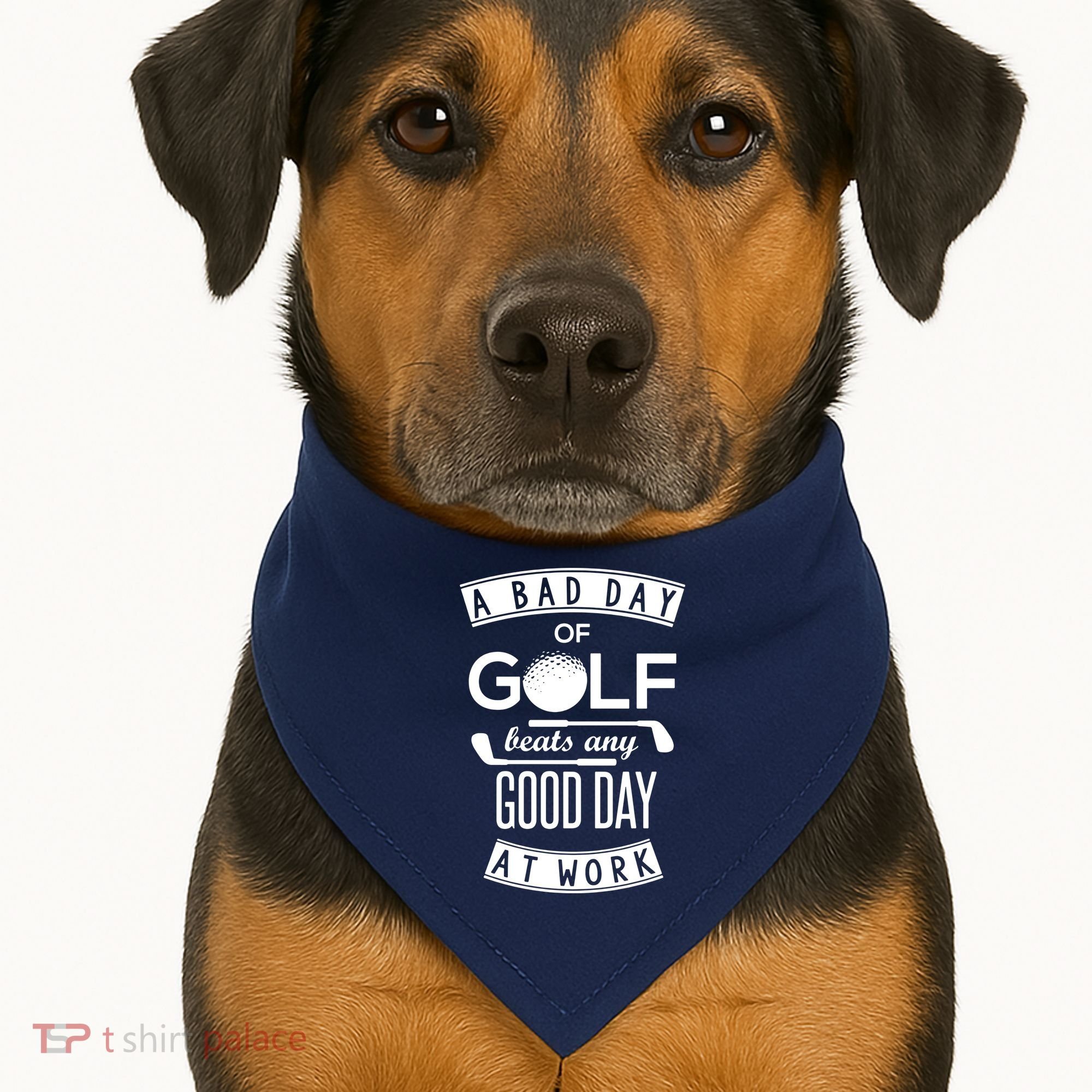 A Bad Day Of Golf Beats Any Day At Work USA-Made Doggie Bandana