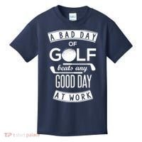 A Bad Day Of Golf Beats Any Day At Work Kids T-Shirt thumb 0