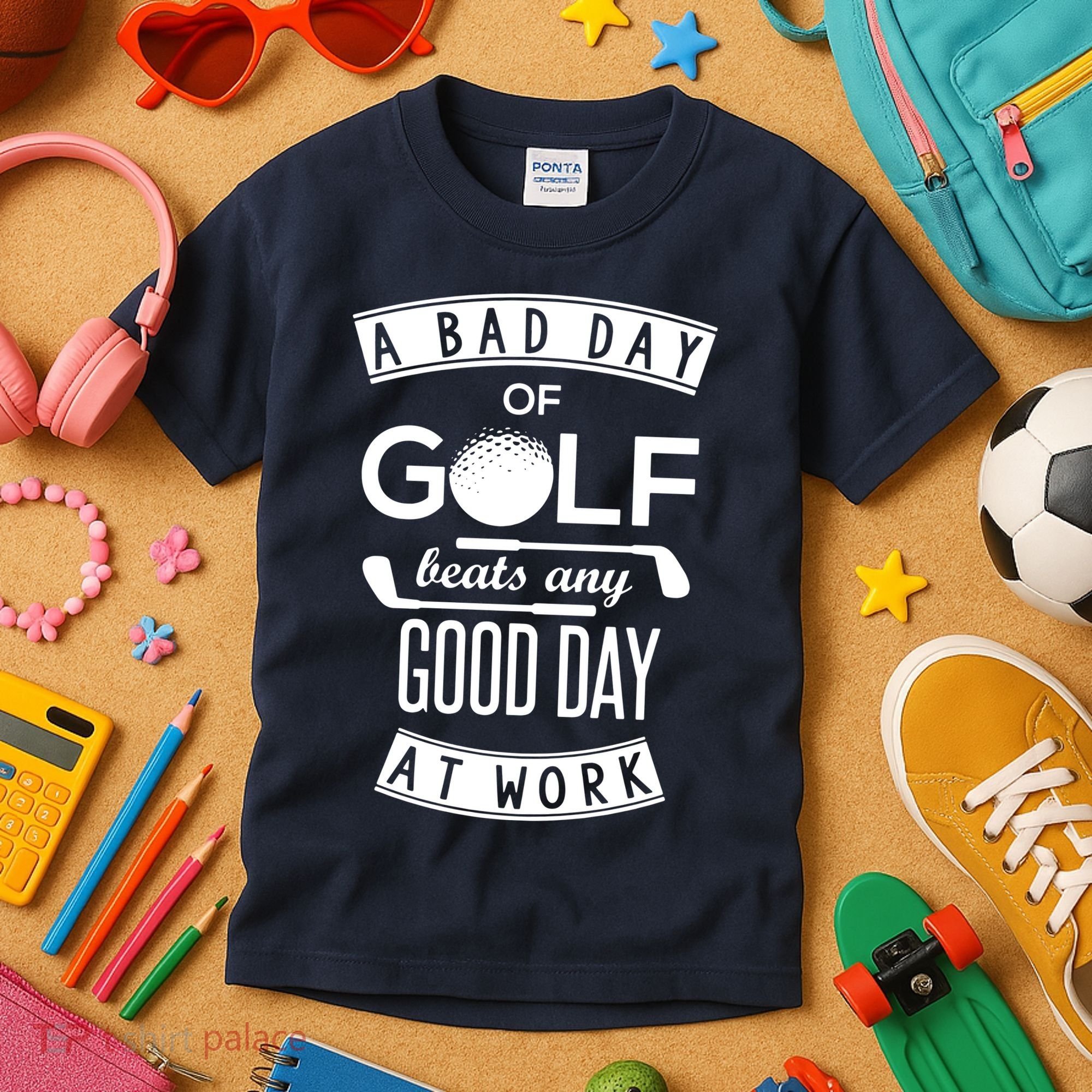 A Bad Day Of Golf Beats Any Day At Work Kids T-Shirt