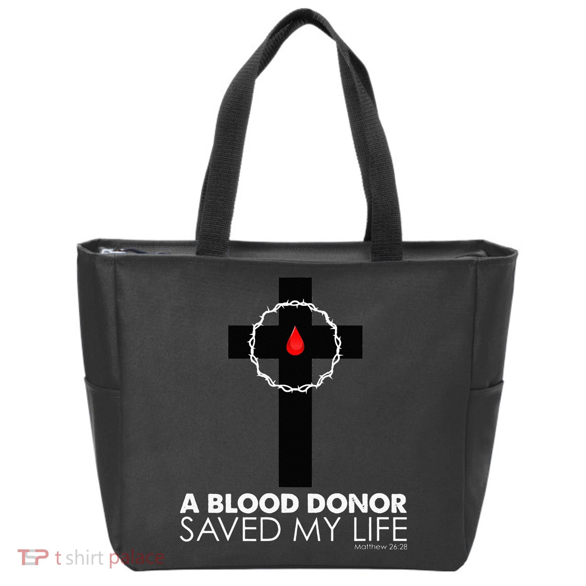 A Blood Donor Saved My Life funny christian Tote Bag