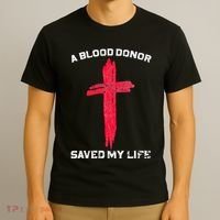 A Blood Donor Saved My Life Christian Blood T-Shirt thumb 3