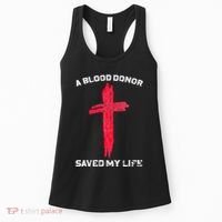 A Blood Donor Saved My Life Christian Blood Women's Tank Top thumb 0