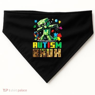 Autism Bruh Dab ASD Awareness Gameing USA-Made Doggie Bandana