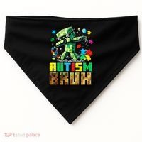 Autism Bruh Dab ASD Awareness Gameing USA-Made Doggie Bandana thumb 0