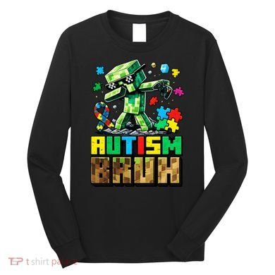 Autism Bruh Dab ASD Awareness Gameing Long Sleeve Shirt