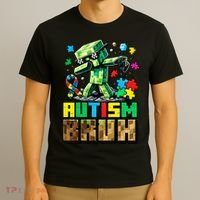 Autism Bruh Dab ASD Awareness Gameing T-Shirt thumb 3