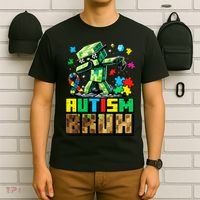 Autism Bruh Dab ASD Awareness Gameing T-Shirt thumb 6