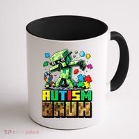 Autism Bruh Dab ASD Awareness Gameing Coffee Mug thumb 1