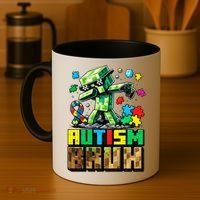 Autism Bruh Dab ASD Awareness Gameing Coffee Mug thumb 4