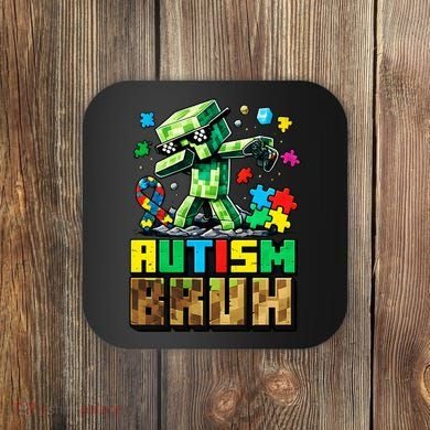 Autism Bruh Dab ASD Awareness Gameing Coaster