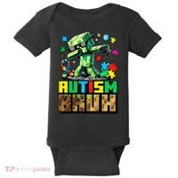 Autism Bruh Dab ASD Awareness Gameing Baby Bodysuit thumb 0