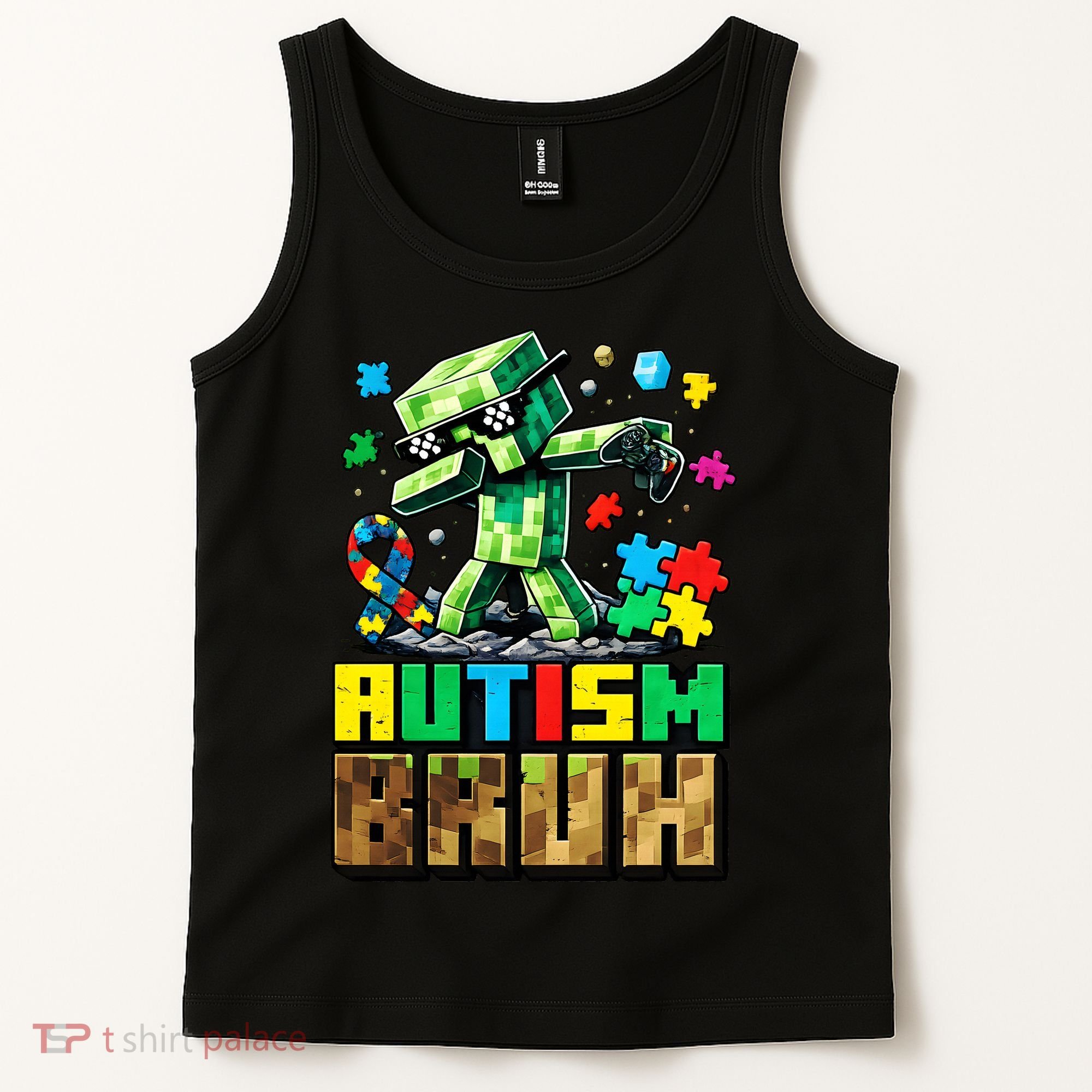 Autism Bruh Dab ASD Awareness Gameing Tank Top