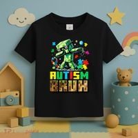 Autism Bruh Dab ASD Awareness Gameing Toddler T-Shirt thumb 3