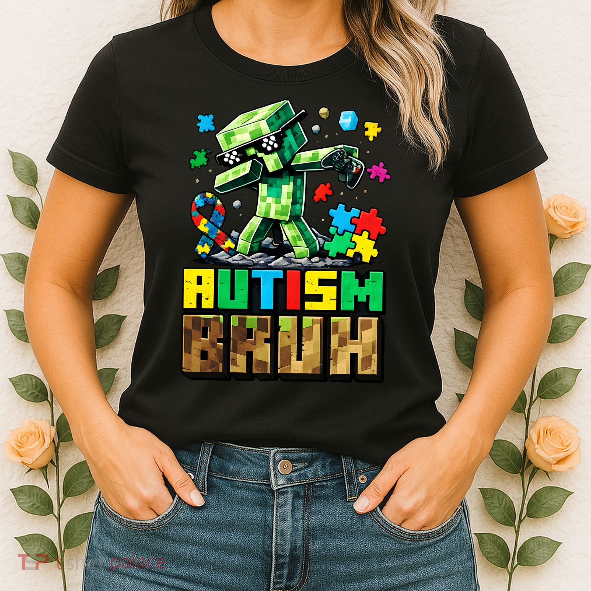 Autism Bruh Dab ASD Awareness Gameing Women's T-Shirt