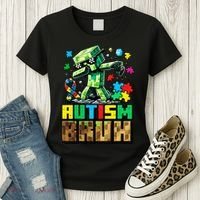 Autism Bruh Dab ASD Awareness Gameing Women's T-Shirt thumb 3