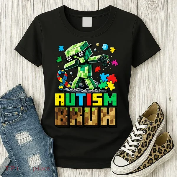 Autism Bruh Dab ASD Awareness Gameing Women's T-Shirt