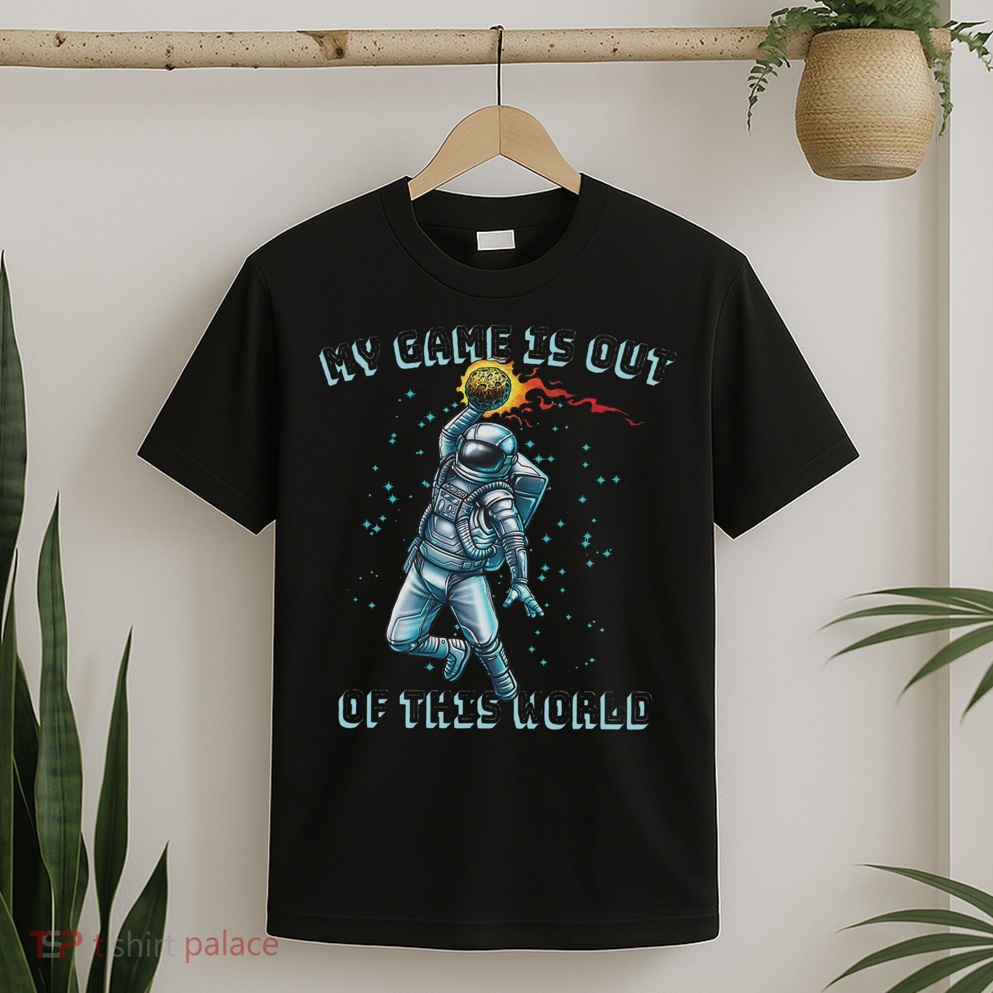 Astronaut Basketball Dunk Outer Space Game Out Of This World T-Shirt