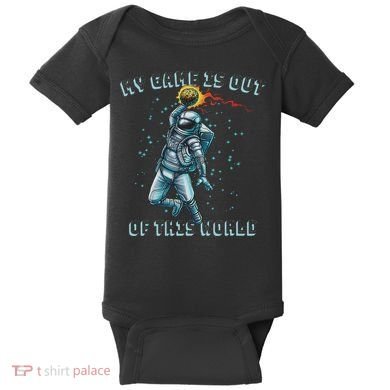 Astronaut Basketball Dunk Outer Space Game Out Of This World Baby Bodysuit