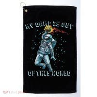 Astronaut Basketball Dunk Outer Space Game Out Of This World Golf Towel thumb 0