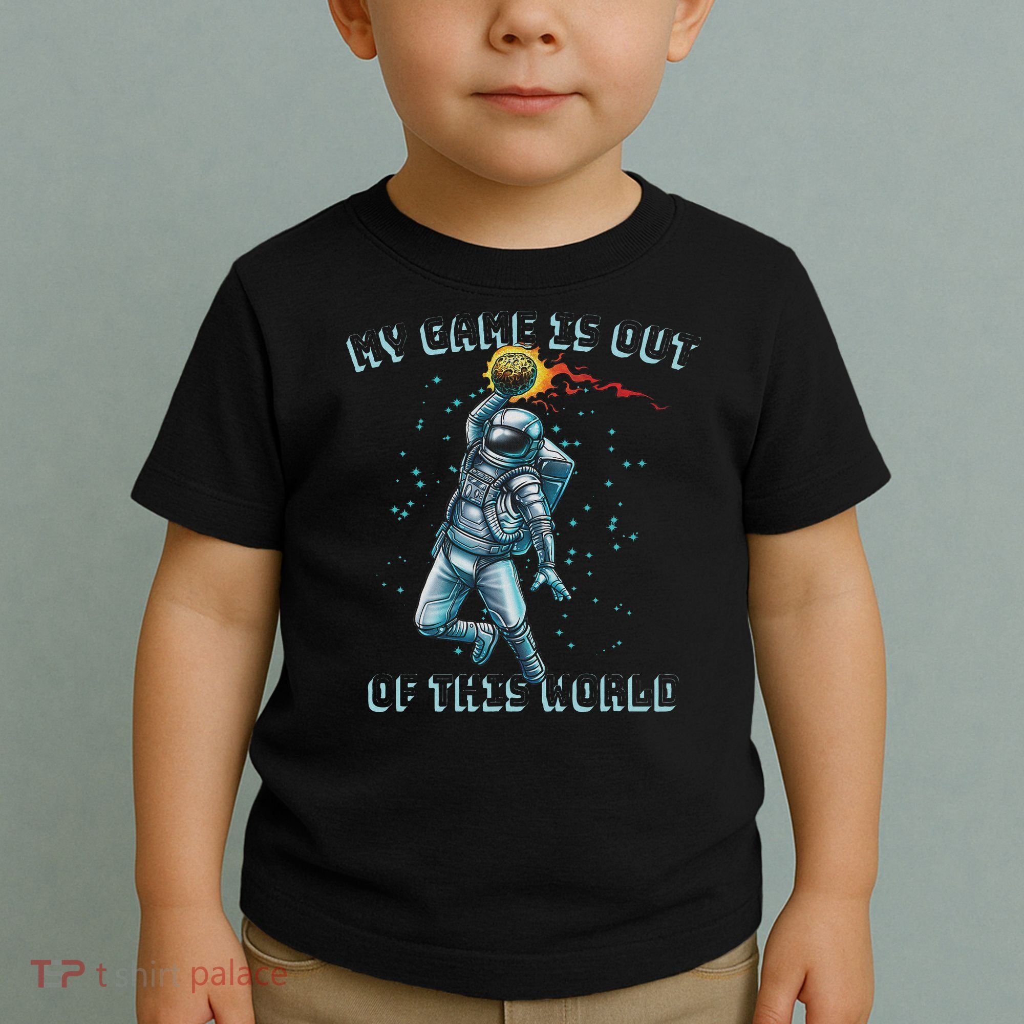 Astronaut Basketball Dunk Outer Space Game Out Of This World Toddler T-Shirt