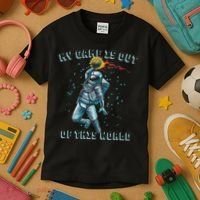 Astronaut Basketball Dunk Outer Space Game Out Of This World Kids T-Shirt thumb 3
