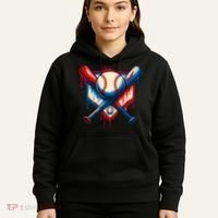 American Baseball Drip Graffiti Ball & Bat Hoodie thumb 5