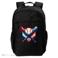 American Baseball Drip Graffiti Ball & Bat Backpack thumb 0