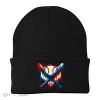 American Baseball Drip Graffiti Ball & Bat Beanie thumb 0