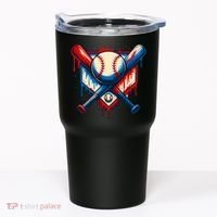 American Baseball Drip Graffiti Ball & Bat Tumbler thumb 0