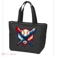 American Baseball Drip Graffiti Ball & Bat Tote Bag thumb 3