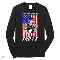 Abe Lincoln 4th of July I've Had Both My Shots Funny Long Sleeve Shirt thumb 0