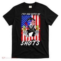 Abe Lincoln 4th of July I've Had Both My Shots Funny T-Shirt thumb 0