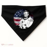 Abe Lincoln Astronaut USA-Made Doggie Bandana thumb 0
