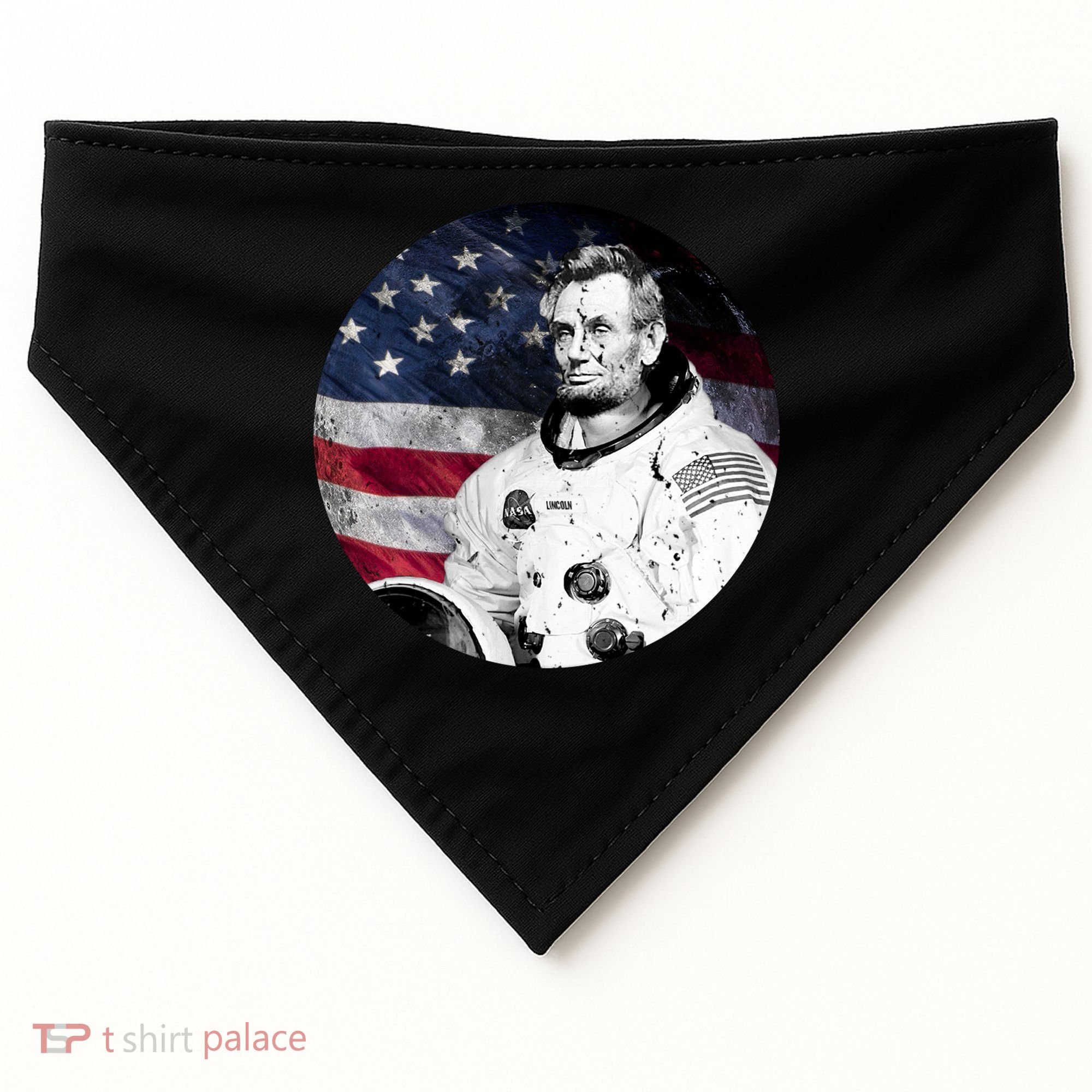 Abe Lincoln Astronaut USA-Made Doggie Bandana